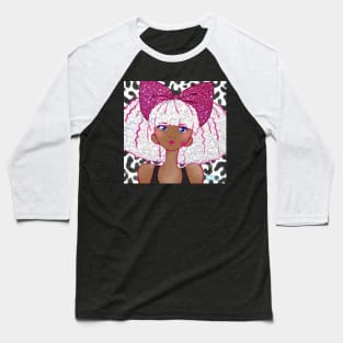 Cute Kawaii Glitter Diva L.O.L. Doll Anime Fan Art Baseball T-Shirt